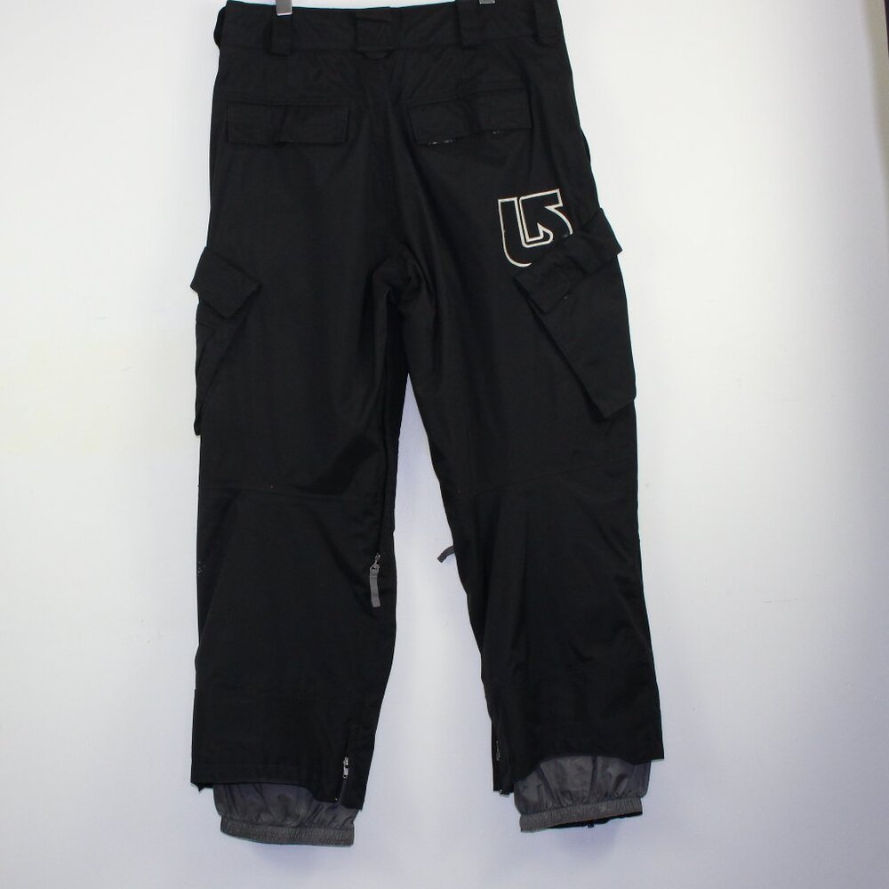 Burton Black Men's Cargo Snow Pants with White Logo